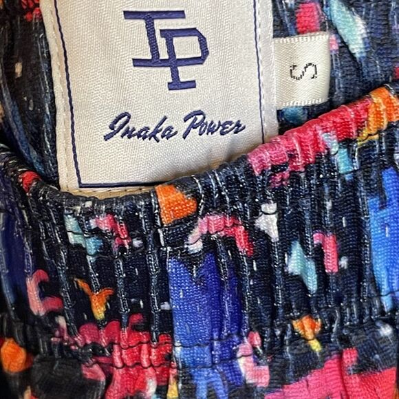 Inaka Power Shorts Mens Small Blue Pink Retro Print 5" Lightweight Stretch Mesh - Picture 2 of 9